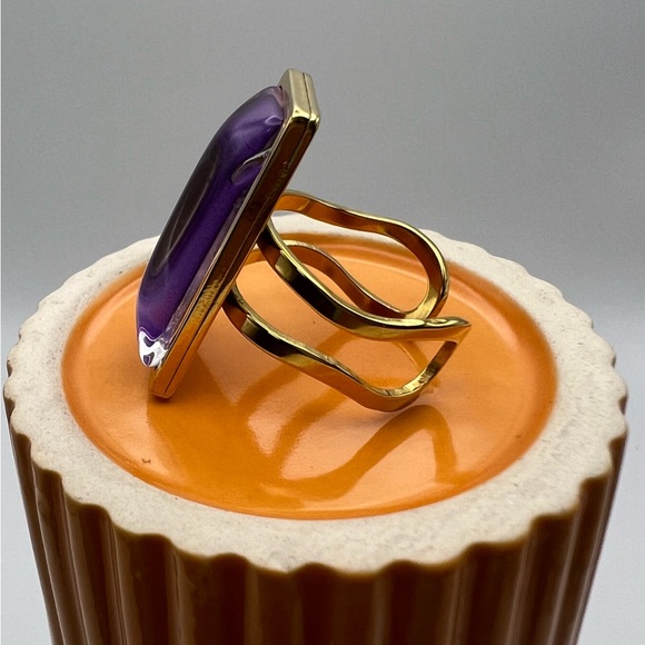 Elegant Rectangular Statement Rings - Classic Minimalist Ring - Picture 12 of 14